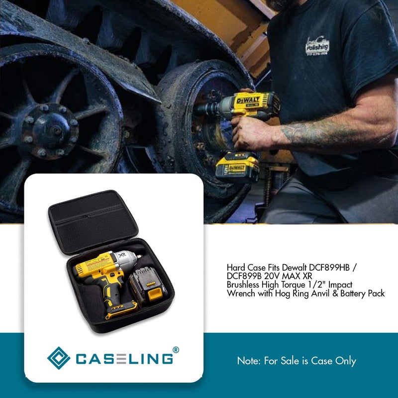 Caseling Hard Shell Case Fits Dewalt DCF899B or DCF899HB Drill. (CASE only) - EVA Protection Foam Holder - 10.2"x10.1"x4" - for Storage and Travel - Image 4